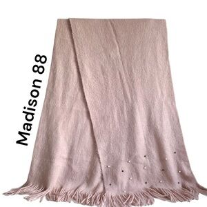 Madison 88 fringed scarf 16” X 67”